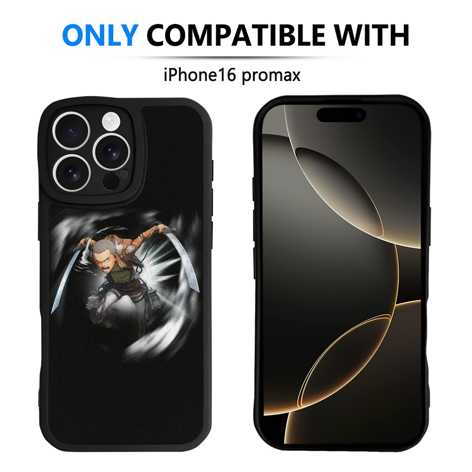 （画像用） 進撃の巨人 コニー·スプリンガー Attack on Titan Connie Springer 【iPhone 16シリーズ対応】シリコンスマホケース（レザー調） 材質：シリコン